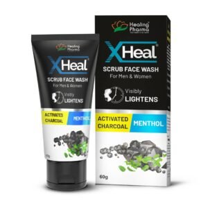 Xheal Activated Charcoal Scrub Face Wash for Men   Women